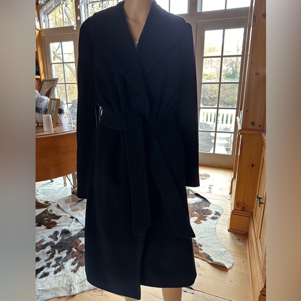Burberry wool blend wrap coat. NWT